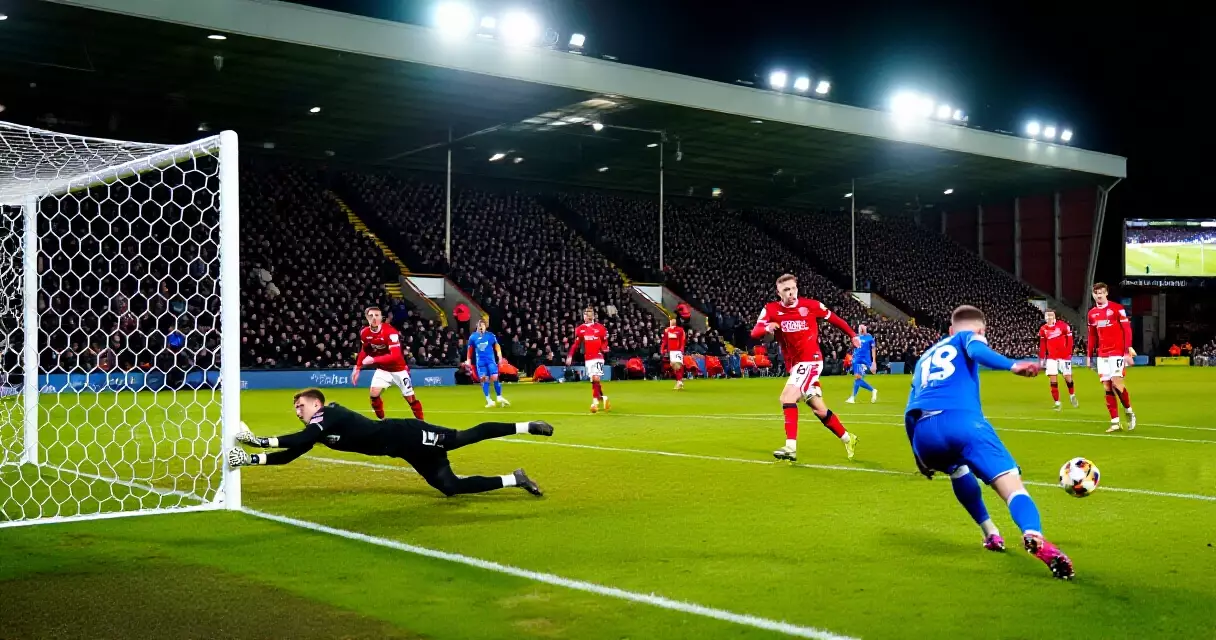 Arsenal striker scores against Manchester City goalkeeper at Cardiff stadium during Community Shield 2026