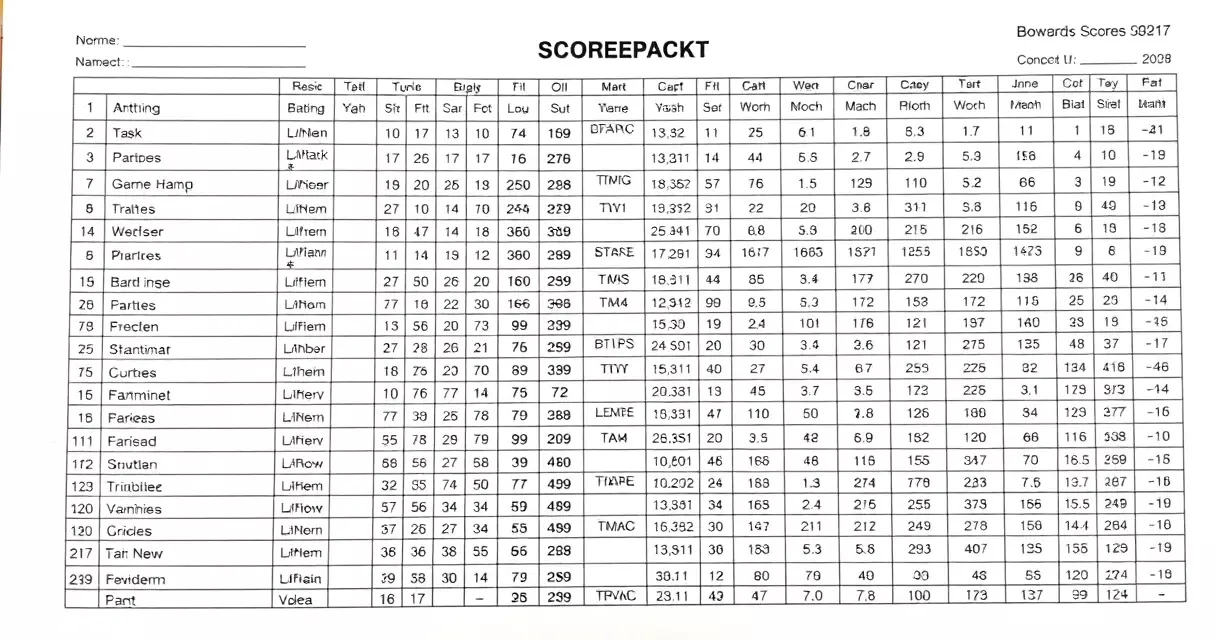Traditional cricket scorecard showing batting and bowling analysis